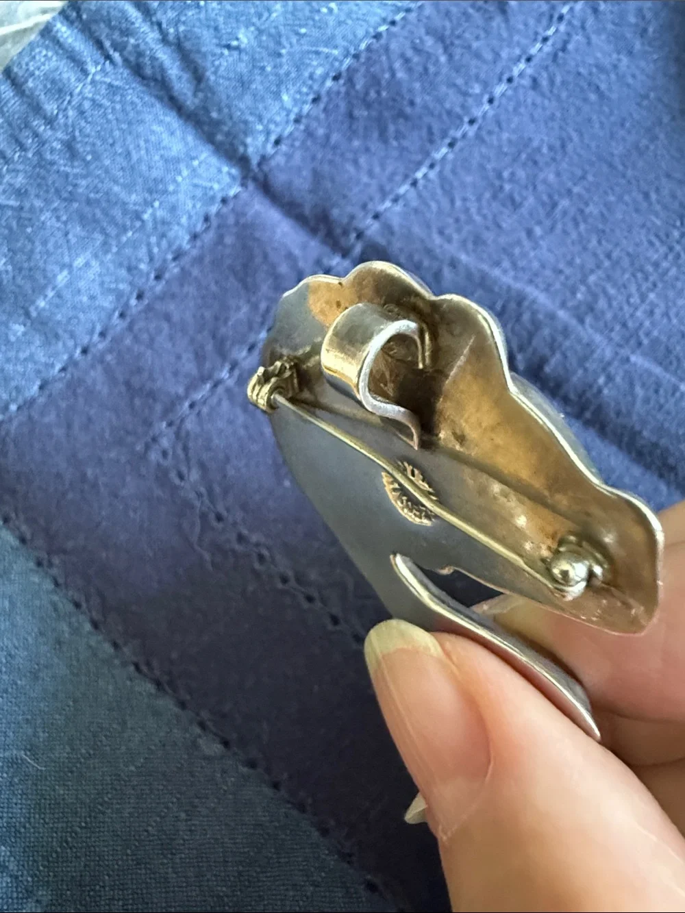 Vintage Taxco Mex Sterling Fish Convert Pin Pendant Brooch 925 25g
